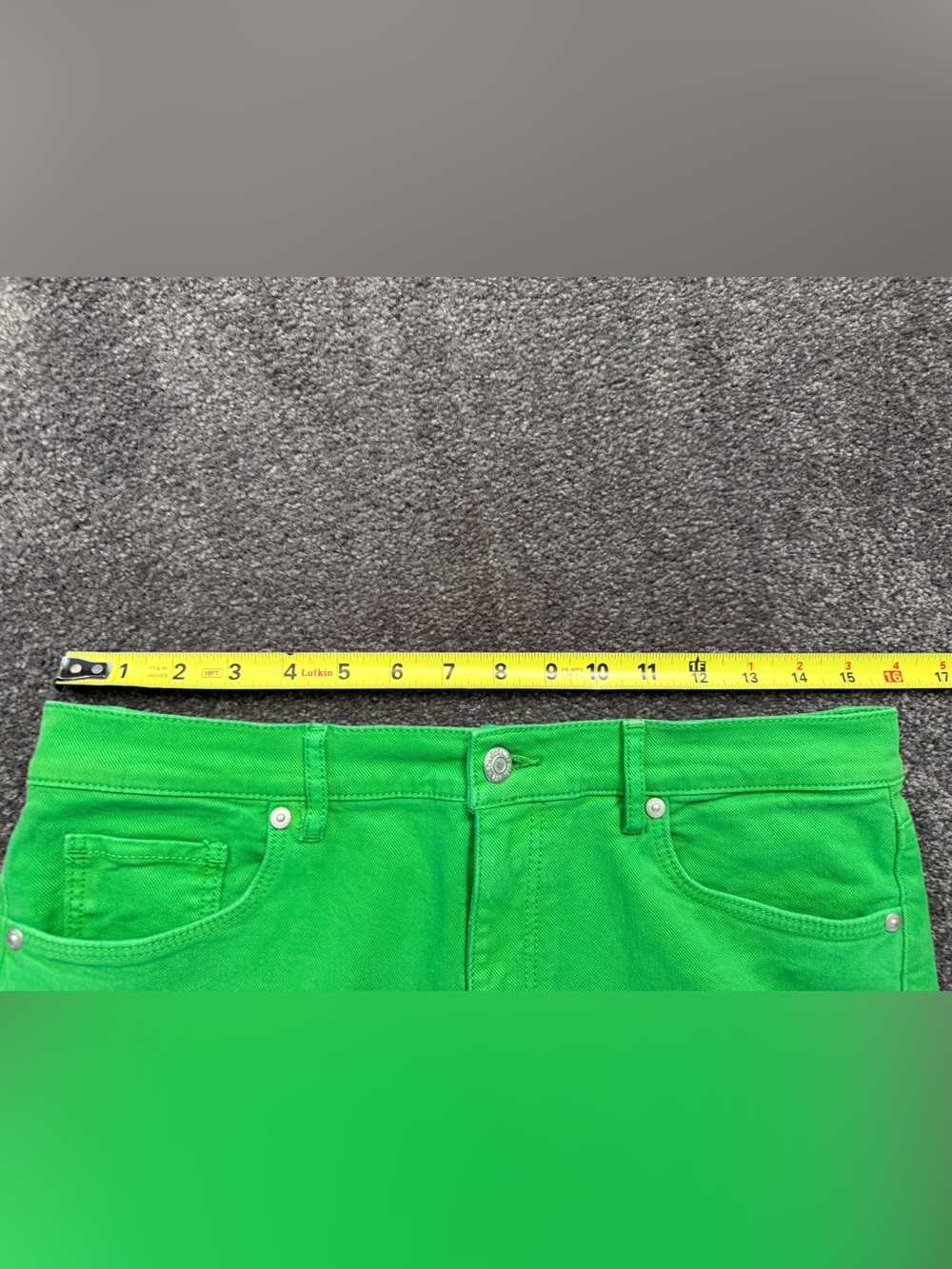 Bright Green Loft Kick Crop Jeans - Picture 4 of 8